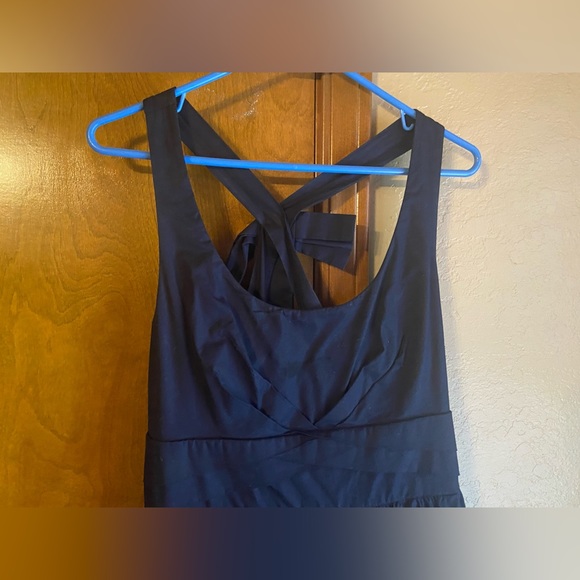 Navy Blue short halter top dress. - Picture 3 of 5